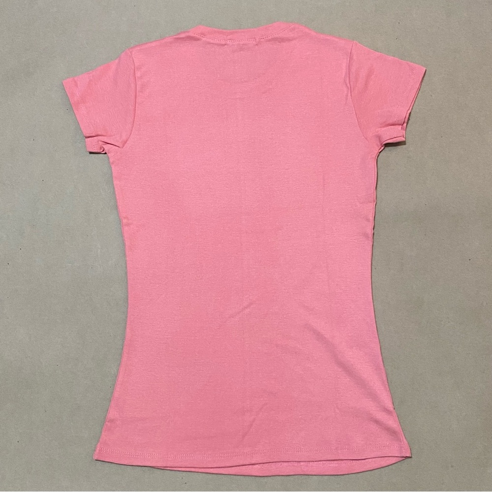 Chateau Marmont Hotel coral pink baby tee - Picture 5 of 5